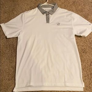 White short sleeve golf shirt